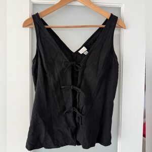 Linen tie top